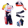 2013 lotto Cycling Jersey+bib Shorts+Scarf+Arm Sleeves+Gloves S