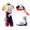 2013 lotto Cycling Jersey+bib Shorts+Scarf+Shoe Covers S