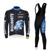 2013 Discovery Cycling Jersey Long Sleeve and Cycling Bib Pants Cycling Kits Strap S