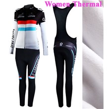 2013 Women trek Thermal Fleece Cycling Jersey Long Sleeve and Cycling bib Pants