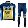 2013 Saxo Bank Cycling Jersey Long Sleeve and Cycling Pants Cycling Kits S