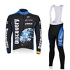 2013 Discovery Cycling Jersey Long Sleeve and Cycling Bib Pants Cycling Kits Strap S