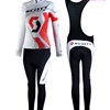 2013 women scott Cycling Jersey Long Sleeve and Cycling bib Pants Cycling Kits Strap S