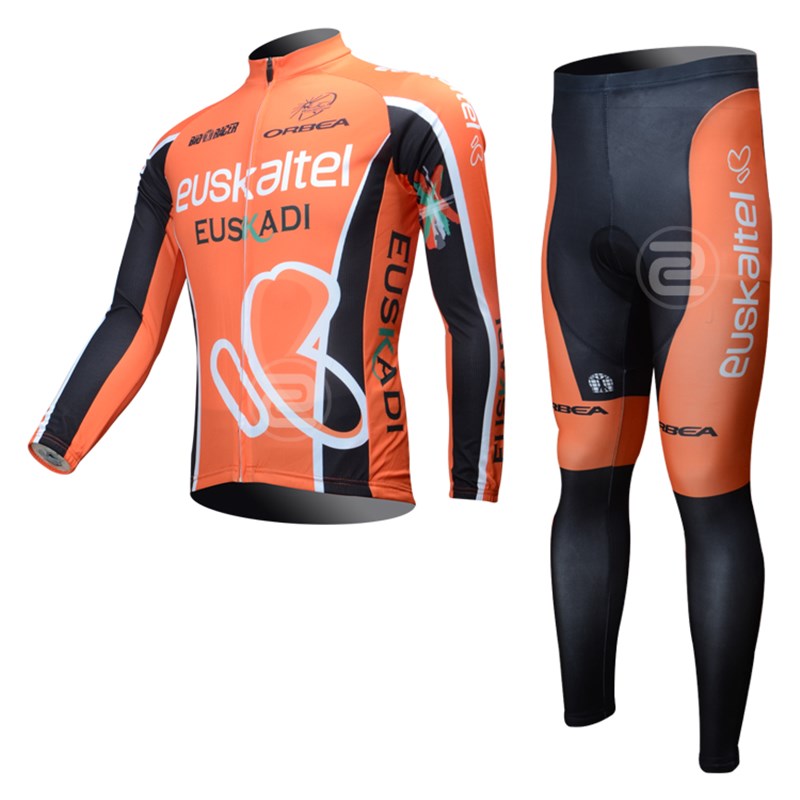 2013 Euskaltel Euskadi Thermal Fleece Cycling Jersey Long Sleeve and ...