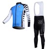 2013 Assos Cycling Jersey Long Sleeve and Cycling bib Pants Cycling Kits Strap  blue S