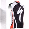 2013 SHANDIAN White Black Winter Thermal Fleece Cycling Windproof Vest Sleevesless ciclismo S
