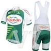 2013 Sojasun Cycling Jersey Short Sleeve and Cycling bib Shorts Cycling Kits Strap S
