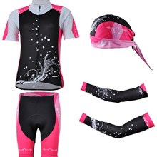 2013 women langhua Cycling Jersey+Shorts+Scarf+Arm sleeves S