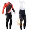 2013 Fox pixel black Cycling Jersey Long Sleeve and Cycling Bib Pants Cycling Kits Strap S