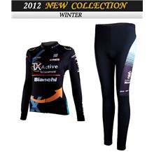 2012 women bianchi Cycling Jersey Long Sleeve and Cycling Pants Cycling Kits