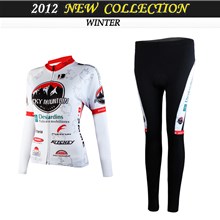 2012 women rocky Thermal Fleece Cycling Jersey Long Sleeve and Cycling Pants