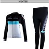 2012 women leopard Thermal Fleece Cycling Jersey Long Sleeve and Cycling Pants S