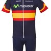 2013 Movistar Cycling Jersey Short Sleeve and Cycling Shorts Cycling Kits S