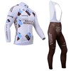 2013 AG2R Cycling Jersey Long Sleeve and Cycling bib Pants Cycling Kits Strap S