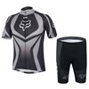 2014 FOX Black Grey Cycling Jersey Short Sleeve and Cycling Shorts Cycling Kits S