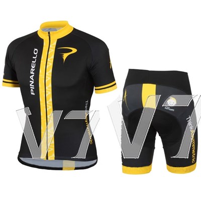 2014 pinarello black Cycling Jersey Short Sleeve and Cycling Shorts Cycling Kits
