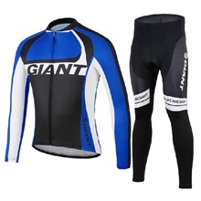 2014 GIANT blue Cycling Jersey Long Sleeve and Cycling Pants Cycling Kits