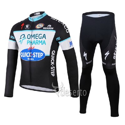 2014 QUICK STEP Cycling Jersey Long Sleeve and Cycling Pants Cycling Kits