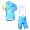 2014 Astana Cycling Jersey Short Sleeve and Cycling bib Shorts Cycling Kits Strap S