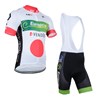 2014 Europcar Cycling Jersey Short Sleeve and Cycling bib Shorts Cycling Kits Strap S
