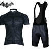 2013 BATMAN Cycling Jersey Short Sleeve and Cycling bib Shorts Cycling Kits Strap S