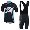 2014 Sky Cycling Jersey Short Sleeve and Cycling bib Shorts Cycling Kits Strap S