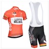 2014 lotto Cycling Jersey Short Sleeve and Cycling bib Shorts Cycling Kits Strap S