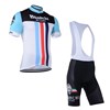 2014 BIANCHI White Cycling Jersey Short Sleeve and Cycling bib Shorts Cycling Kits Strap
