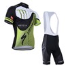 2014 MONSTER Cycling Jersey Short Sleeve and Cycling bib Shorts Cycling Kits Strap S