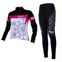 2015 bianchi women Cycling Jersey Long Sleeve and Cycling Pants Cycling Kits XXS