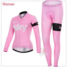 2015 sky women Cycling Jersey Long Sleeve and Cycling Pants Cycling Kits XXS