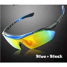 BaseCamp BC-102C Blue Black Cycling Polarizing Sunglasses Myopia 3 Lens Outdoor Wind and Sand Glasses Polarization Sports Equipment