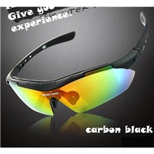 BaseCamp BC-102C Carbon Black Cycling Polarizing Sunglasses Myopia 3 Lens Outdoor Wind and Sand Glasses Polarization Sports Equipment
