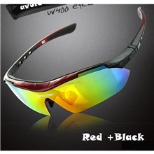 BaseCamp BC-102C Red Black Cycling Polarizing Sunglasses Myopia 3 Lens Outdoor Wind and Sand Glasses Polarization Sports Equipment