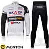2011 BKCP Thermal Fleece Cycling Jersey Long Sleeve and Cycling Pants Cycling Kits S