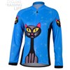 2013 Women blue-cat Cycling Jersey Long Sleeve Only S
