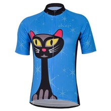 2013 women blue-cat Cycling Jersey Short Sleeve Only Cycling Clothing