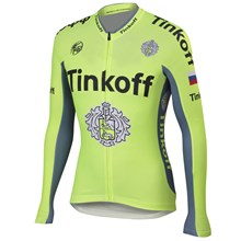 2016 Tinkoff Saxo Bank Fluo Light Green Cycling Jersey Long Sleeve Only Cycling Clothing cycle jerseys Ropa Ciclismo bicicletas maillot ciclismo