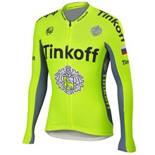 2016 Tinkoff Saxo Bank Fluo Yellow Cycling Jersey Long Sleeve Only Cycling Clothing cycle jerseys Ropa Ciclismo bicicletas maillot ciclismo