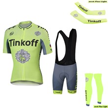 2016 Tinkoff Saxo Bank Light Cycling Jersey Maillot Ciclismo Short Sleeve and Cycling Bib Shorts and Leg Sleeve and Arm Sleeve XXS