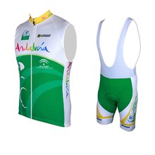 2015 ANDALUCIA Cycling Maillot Ciclismo Vest Sleeveless and Cycling Bib Shorts Cycling Kits cycle jerseys Ciclismo bicicletas