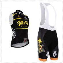 2015 Black Cycling Maillot Ciclismo Vest Sleeveless and Cycling Bib Shorts Cycling Kits cycle jerseys Ciclismo bicicletas XXS
