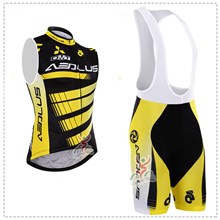 2015 Yellow Cycling Maillot Ciclismo Vest Sleeveless and Cycling Bib Shorts Cycling Kits cycle jerseys Ciclismo bicicletas XXS