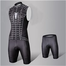 2015 Black Spider-Man Cycling Vest Maillot Ciclismo Sleeveless and Cycling Shorts Cycling Kits cycle jerseys Ciclismo bicicletas