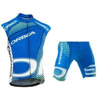 2015 Orbea With Blue green Cycling Vest Maillot Ciclismo Sleeveless and Cycling Shorts Cycling Kits cycle jerseys Ciclismo bicicletas XXS