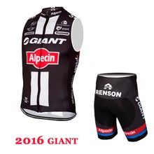 2016 Giant Cycling Vest Maillot Ciclismo Sleeveless and Cycling Shorts Cycling Kits cycle jerseys Ciclismo bicicletas