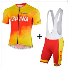 2016 ESPANA  Cycling Jersey Short Sleeve Maillot Ciclismo and Cycling Shorts Cycling Kits cycle jerseys Ciclismo bicicletas XXS