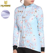YKYWBIKE DEER AC14W WOMEN Thermal Fleece Cycling Jersey Ropa Ciclismo Winter Long Sleeve Only Cycling Clothing cycle jerseys Ropa Ciclismo bicicletas maillot ciclismo S