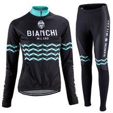 2017 bianchi  Cycling Jersey Long Sleeve and Cycling Pants Cycling Kits