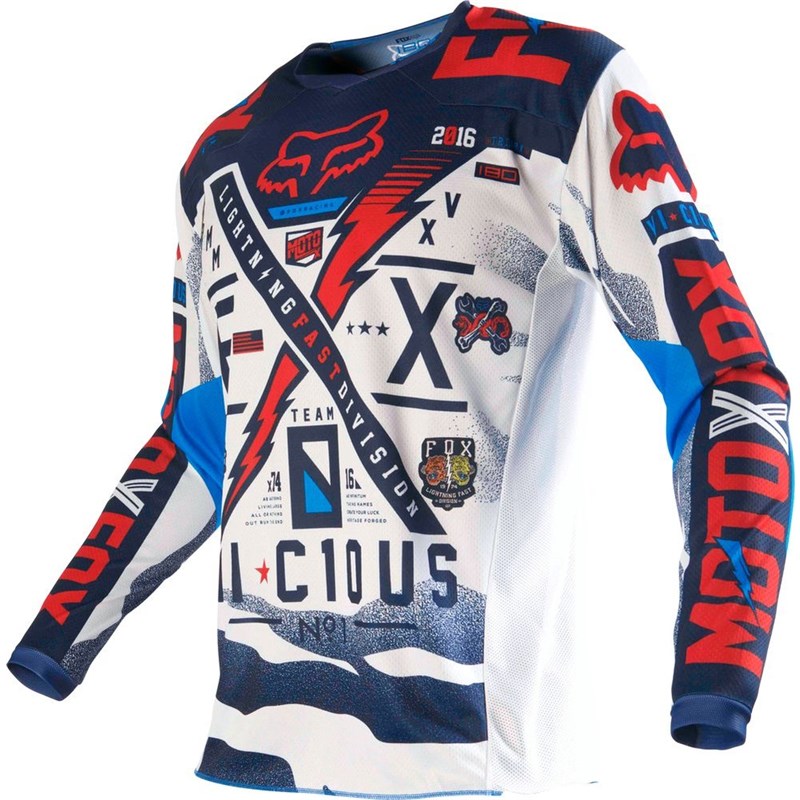 Mens FOX Riding Jersey Long Sleeve T-shirts Motocross/MX/ATV/BMX/MTB Dirt Bike 